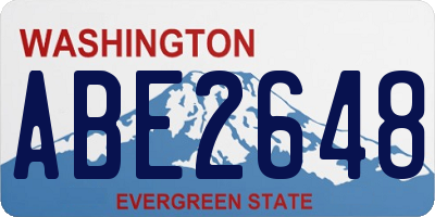WA license plate ABE2648