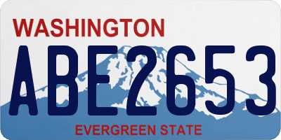 WA license plate ABE2653
