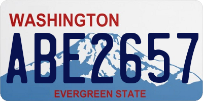 WA license plate ABE2657