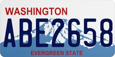 WA license plate ABE2658