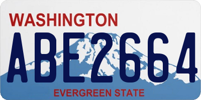 WA license plate ABE2664