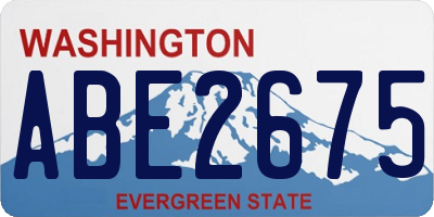WA license plate ABE2675