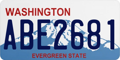 WA license plate ABE2681