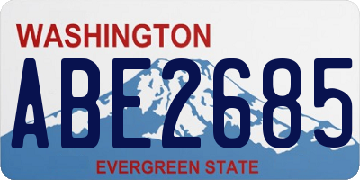 WA license plate ABE2685