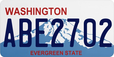 WA license plate ABE2702