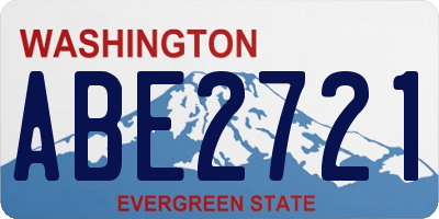WA license plate ABE2721