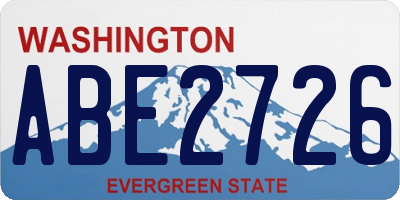 WA license plate ABE2726