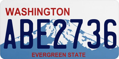 WA license plate ABE2736