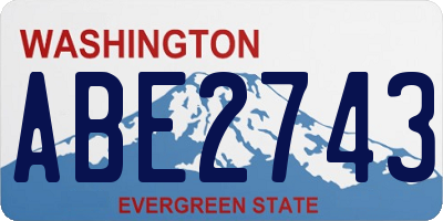 WA license plate ABE2743