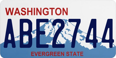 WA license plate ABE2744