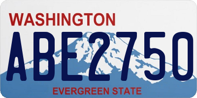 WA license plate ABE2750