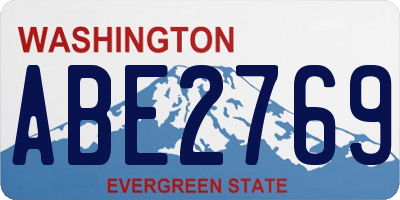 WA license plate ABE2769