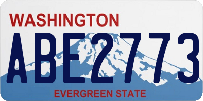 WA license plate ABE2773