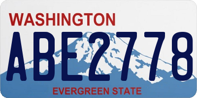 WA license plate ABE2778