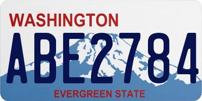 WA license plate ABE2784