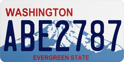WA license plate ABE2787