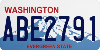 WA license plate ABE2791