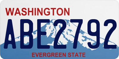 WA license plate ABE2792
