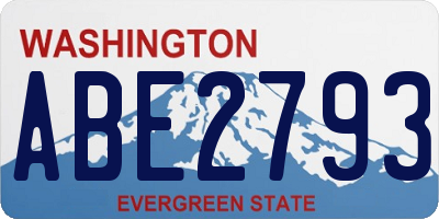 WA license plate ABE2793
