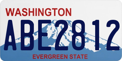 WA license plate ABE2812