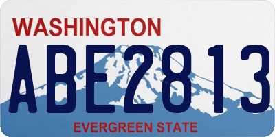 WA license plate ABE2813