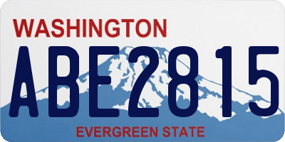 WA license plate ABE2815