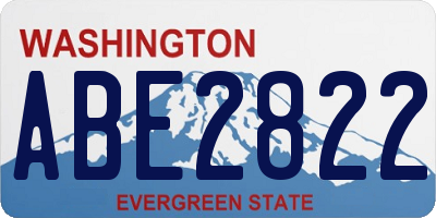 WA license plate ABE2822