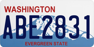WA license plate ABE2831