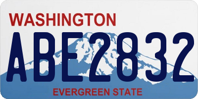 WA license plate ABE2832
