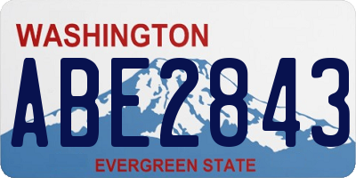 WA license plate ABE2843