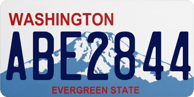 WA license plate ABE2844