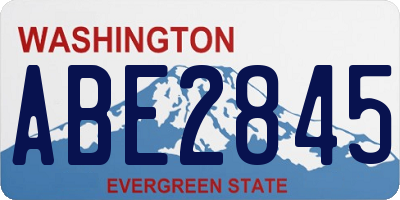 WA license plate ABE2845