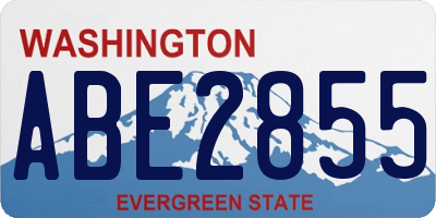 WA license plate ABE2855