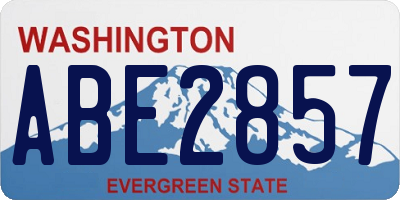 WA license plate ABE2857