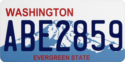 WA license plate ABE2859
