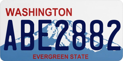 WA license plate ABE2882