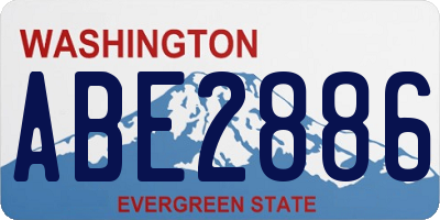 WA license plate ABE2886