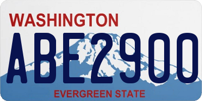 WA license plate ABE2900