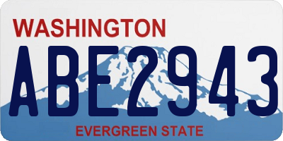 WA license plate ABE2943