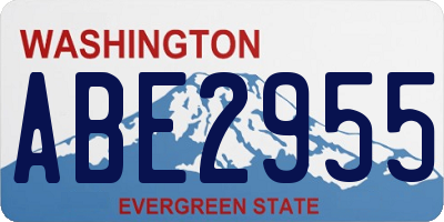 WA license plate ABE2955