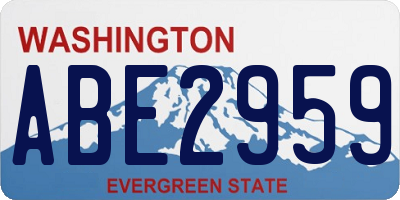 WA license plate ABE2959