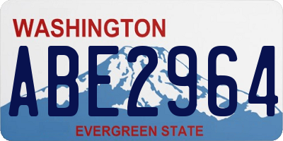 WA license plate ABE2964