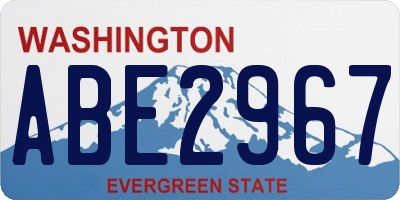 WA license plate ABE2967