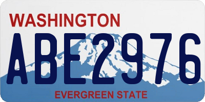 WA license plate ABE2976