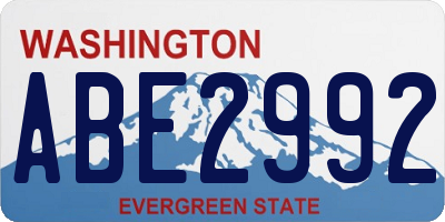 WA license plate ABE2992