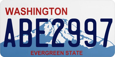 WA license plate ABE2997