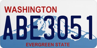 WA license plate ABE3051