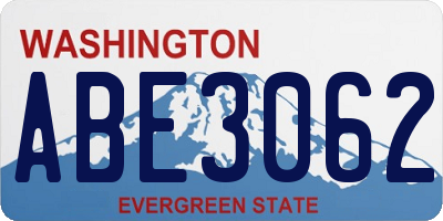 WA license plate ABE3062