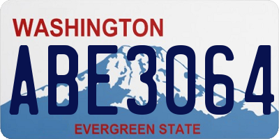 WA license plate ABE3064