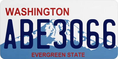 WA license plate ABE3066
